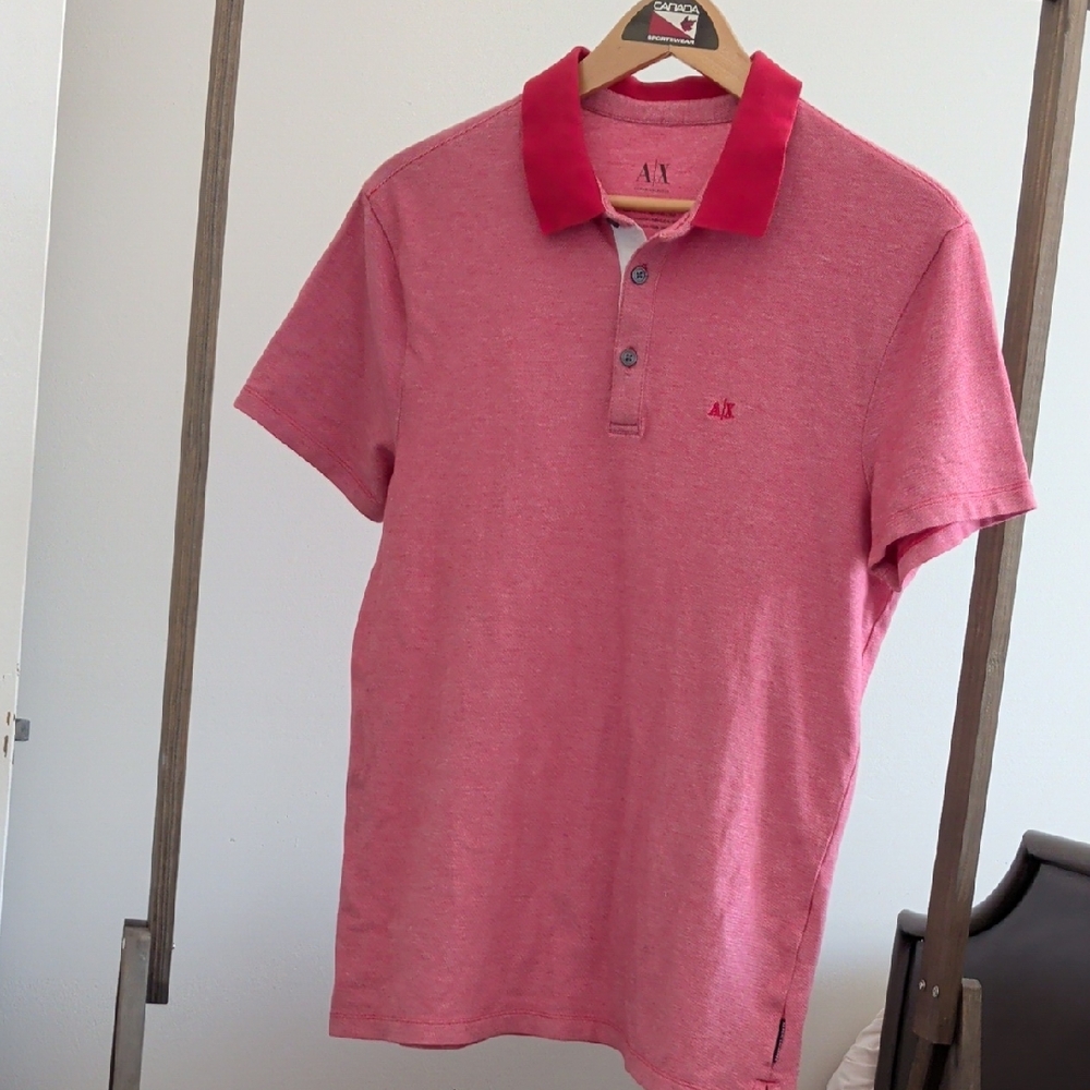 Armani Exchange Red Polo Shirt